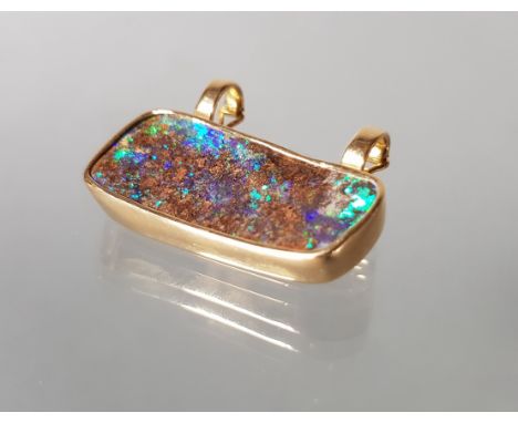 Anhänger, mit zwei Chlipschließen, GG 750, Boulder-Opal, 13 g