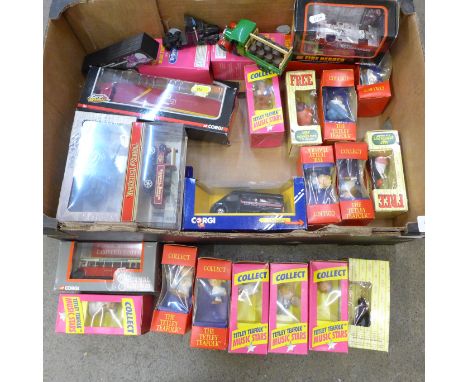 Tetley tea folk figures, die-cast model vehicles, etc. 