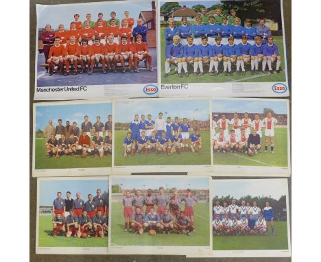 Football ESSO trade issues, 9 posters (1970) &amp; 39 large cards, (48) 