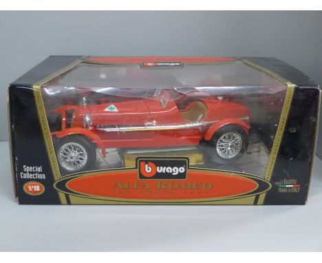 An Alfa Romeo 8C Monza 1931 Burago model car 