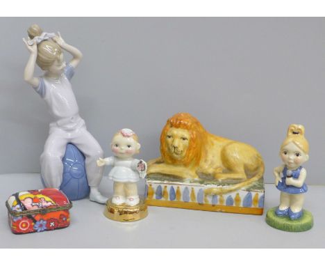 A Nao figure and two Carlton Kids figures, etc. 