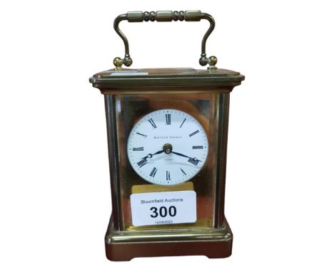 BRASS CARRIAGE CLOCK - MATTHEW NORMAN, LONDON 