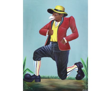 Camille-Pierre Pambu Bodo (Democratic Republic of Congo, 1953-2015)Sappeur signed and dated 'Art Bodo/ 2012' (lower right)acr