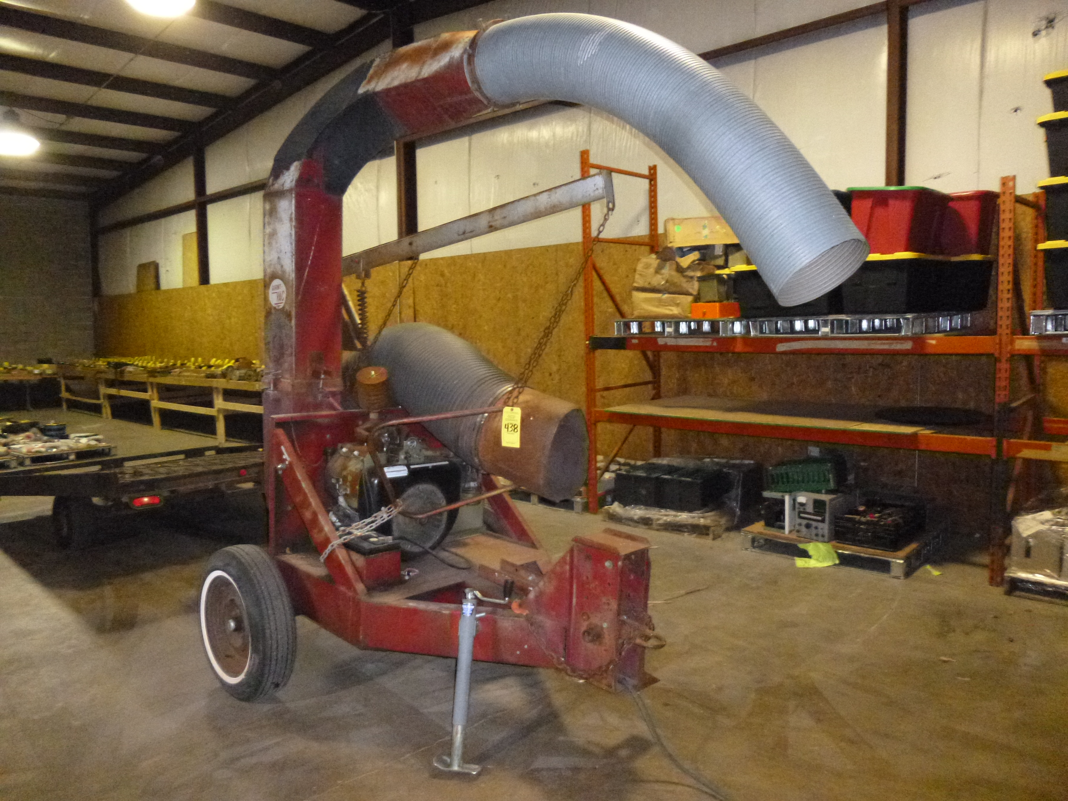 Giant Vac pull behind leaf vacuum system, with Wisconsin 4 cylinder engine