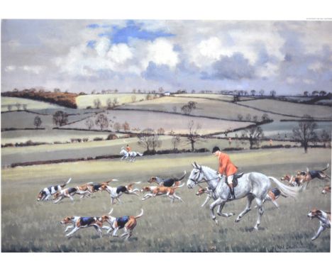 After Neil Cawthorne "Away from John Ball", signed, colour print, 35cm x 48cm; two watercolours by Harry H Clarke, watercolou