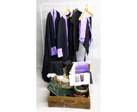 Amended description Two full sets of Judges circuit robes, one Ede and Ravenscroft the other Taylors of Oxford together with 