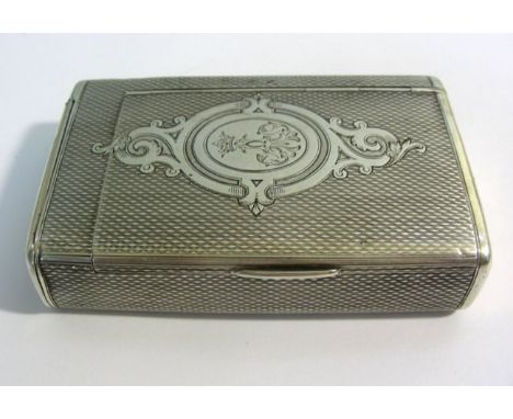 Russian Silver Cigarette & Vesta Case, Moicye Ivanov, St. Petersburg, 1878.The rectangular case is made with a center cigaret