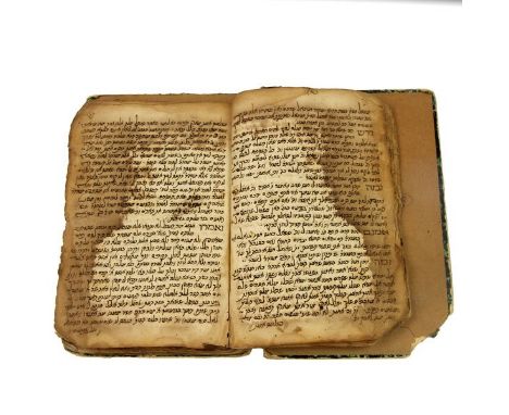 Sephardi Rabbinical Manuscript, 18th Century.Hebrew, Judaica.98 pages (196 sides).20cm X 15cm / 7.87in X 5.7in. Starting Pric