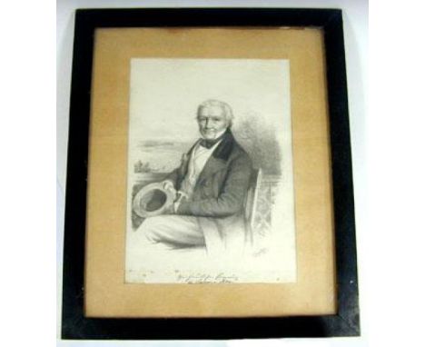 Otto Speckter - Solomon Heine Signed & Dated Portrait Lithograph, 1842.Otto Speckter - (German, 1807-1871)Solomon Heine portr