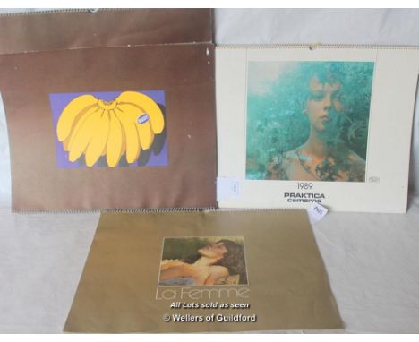 Pirelli Goes Jamaican calendar, La Femme calendar 1982, Praktica Camera Calendar 1989 (3)