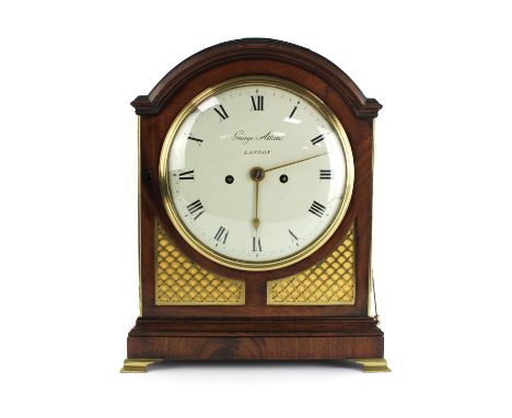 George Atkins, London, 1767-1855. A George III twin wire driven fusee bracket clock, the eight day movement striking and repe