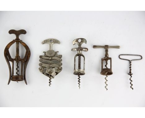 A James Heeley and Sons Ltd. A1 double lever cork screw, together with a Zig Zag corkscrew, marked Bte SGDG Fr.&Et M &M DEP, 