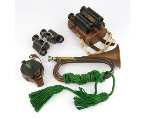 A pair of Ross 1st Series Prism Binoculars (Bartons Patent) 10 x Field glasses engraved for  F. Williams Wynn. 69th Company I