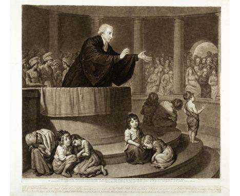 AFTER HUGH DOUGLAS HAMITLON (1740-1808)  Revd. Walter Blake Kirwan (1754-1805), Preaching on Behalf of the Female Orphan Hous