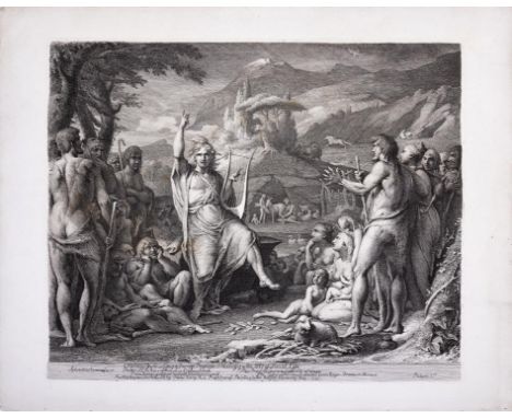 JAMES BARRY RA (1741-1806)  Orpheus Instructing a Savage People in Theology and the Arts of Social Life Etching and engraving