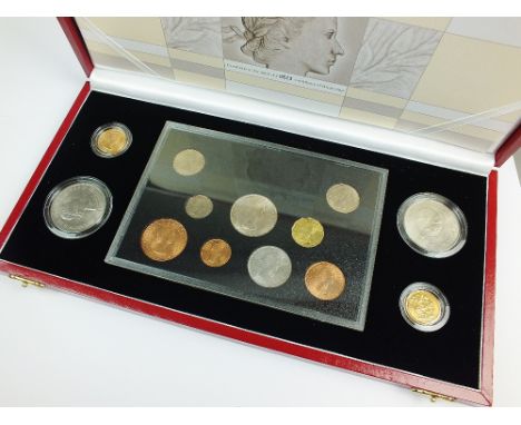 United Kingdom, Royal Mint, Elizabeth II 'The Gillick Portrait Collection', comprising thirteen pre-decimal coins, comprising