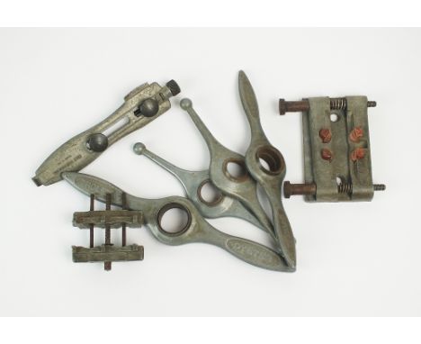 A collection of Rolex watch case tools, comprising; two Rolex Oyster 20.2mm, Rolex Oyster 22.5mm,, and 26.5mm, Rolex Oyster 2