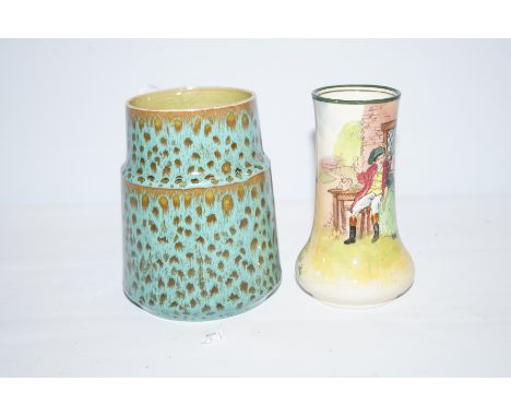 Poole vase together with early Royal Doulton series ware vase 