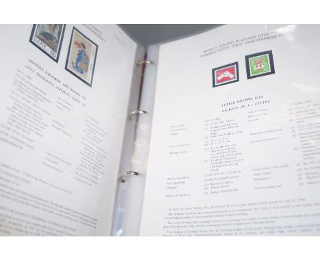 Collection of mainly mint Japanese stamps in four-ring folder. 1980-1983, some later ones are cto. Superb looking condition, 