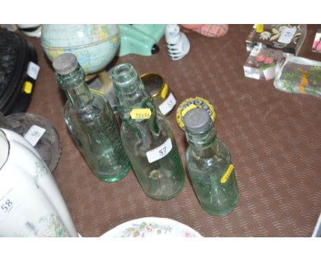 Three vintage glass bottles 
