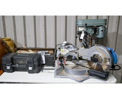 Tools. A Rolson compound miter saw,&nbsp;further power tools, including Nutool, etc Sold as seen and not subject to return.