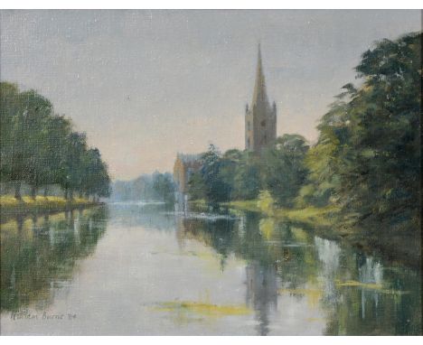 William Burns (1923-2010) - The River Esk above Whitby; Early Morning on the Suffolk Coast; Holy Trinity Church Stratford on 