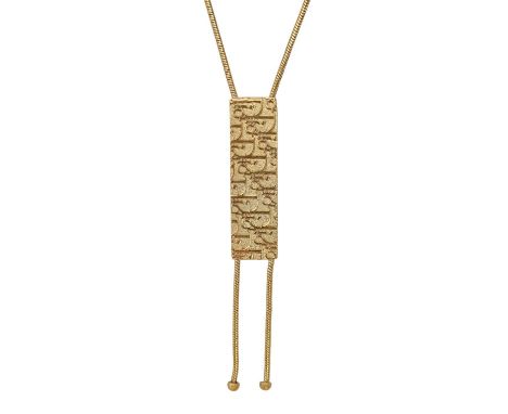 Costume jewellery. A Christian Dior 'Dior' necklet, 45cm, signed  Good condition