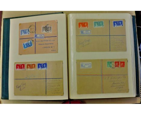 British Commonwealth  A collection of mostly 1932 Coronation First Day Covers mostly Registered including better with Hong Ko