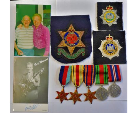 British WWII Burma Star Group of five including: The Africa star, 1939 - 45 Star, Defence Medal and 1939 - 1945 War Medals at