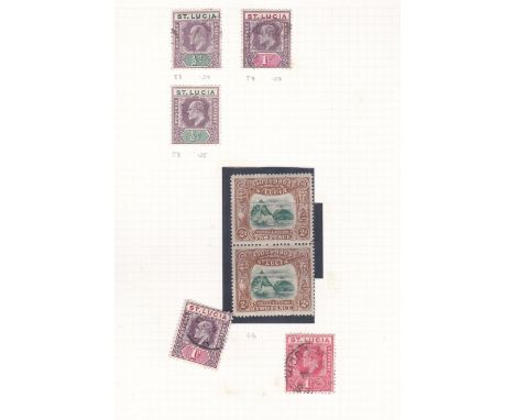 St. Lucia 1902 Fine used/m/mint, small range (7).