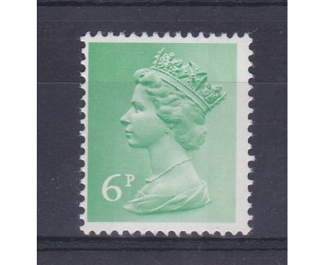 1973 6p FCP/PVA u/m, SG U145, light emerald.