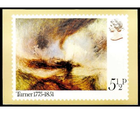 Great Britain - 1975 (9 Feb) Turner  PHQ Card Stamps on back, h/a, First Day of Issue h/s.