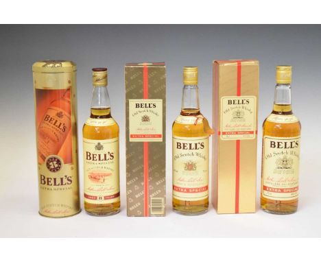 Bell's Finest Old Scotch Whisky, 3 bottles in presentation boxes