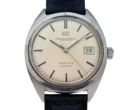 IWC - Gentleman's International Watch Co. 'Yacht Club' automatic wristwatch, having a silvered dial with applied baton hour m