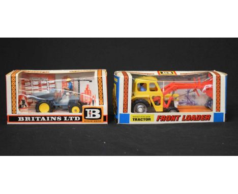 Britains - Two boxed model vehicles comprising; 9572 'Massey-Ferguson Tractor Front Loader' and 9670 'Dump Truck' with plasti
