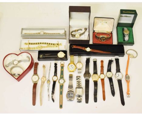 Quantity of modern lady's and gentleman's fashion watches to include Rotary, Monet, Limit, Ravel, Senlon, Hudson, etc