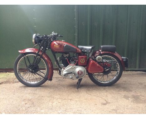 A 1938 Rudge 250 SportsFrame number 178Engine number 62785Registration number EUL 54 (transferrable)Totally restored by Rudge