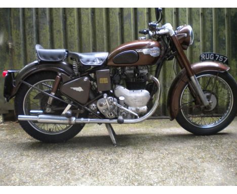 1953 Royal Enfield MeteorFrame number T 1001Engine number T 71001Registration RUG 757 (transferrable)First edition of the Met