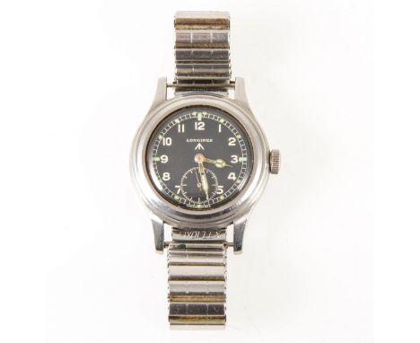 A Longines Military Issue wrist watch on of "The Dirty Dozen", the first wrist watches commissioned for the British Army, twe
