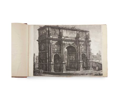 Rossini, Luigi Le antichita dei Contorni di Roma Rome, 1826. Oblong folio, 44 engraved plates only (of 72), 19th century half