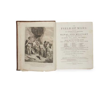 Bindings Including The Field of Mars...  London: J. Macgowan, 1781. 2 volumes, 4to, volume 1 lacking half-title, 55 (of 56) p