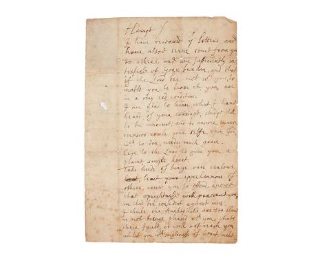 Cromwell, Oliver (1599-1658), Lord Protector of England, Scotland and Ireland Autograph letter signed as Lord Protector to hi