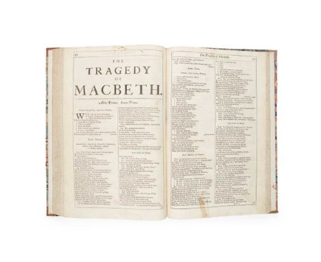 Shakespeare, William The Fourth Folio, 1685 [Mr William Shakespear's Comedies, Histories, and Tragedies. Published according 