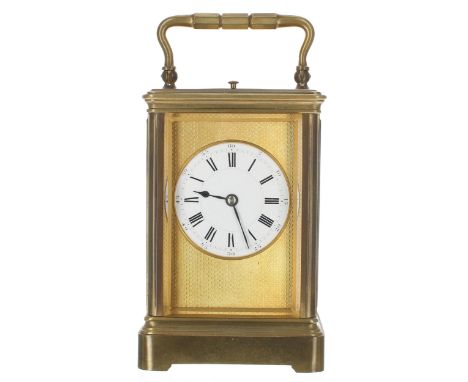 Good Henri Jacot repeater carriage clock striking on a gong, the movement back plate bearing the maker's trademark logo, numb