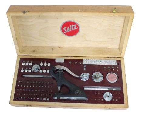 Seitz jewelling tool with accessories, in original case (lacking some accessories) 