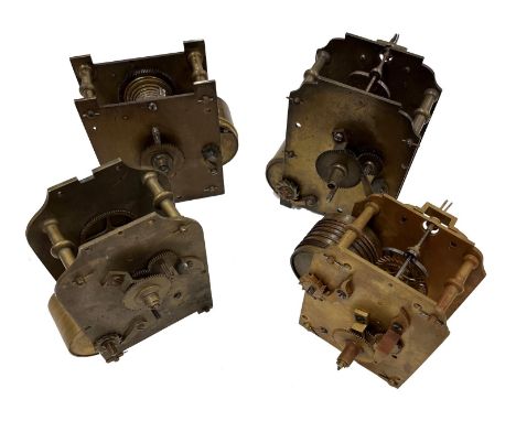 Four dial clock fusee movements (4) 