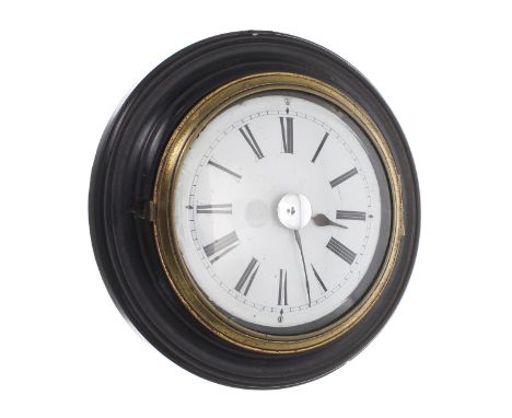 Early ebonised sedan clock timepiece, the verge watch movement signed Thomas Bale, London no. 138, the 3.5" white dial within