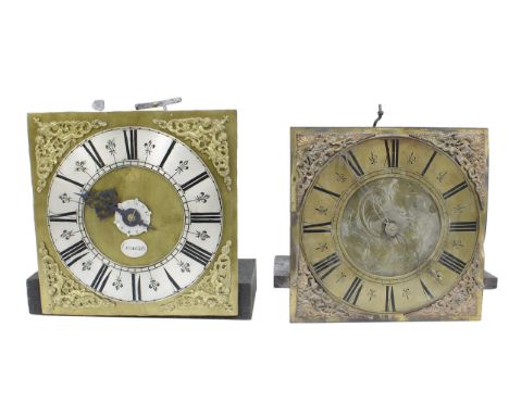 Thirty hour steel and brass birdcage longcase clock movement, the 10.25" square brass dial signed Camozzi on an oval plate fi