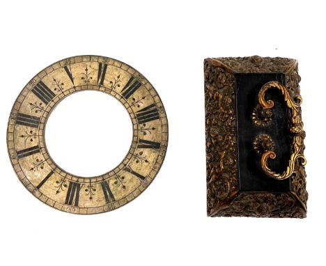 Bracket clock basket top accompanied with a chapter ring 