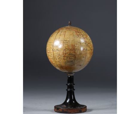 Terrestrial globe of the Maison Forest in Paris, Napoleon III periodSizes: H=250mm D=130mmWeight (K): 0.300kgState: at first 